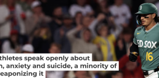 Though Boston Red Sox outfielder Jarren Duran received widespread support after revealing a suicide attempt, he’s also weathered taunts from fans. Maddie Meyer/Getty Images